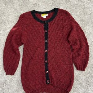 Vtg‎ Artesanias Pachamama Hand Made 100% Alpaca Wool Cardigan Womans